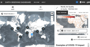 Screenhot of EO Dashboard