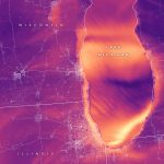 Map of the Lake Michigan area showing the surface ozone levels
