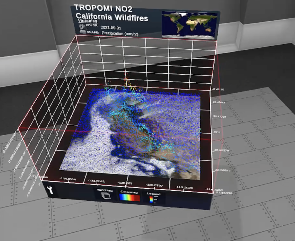 Screenshot of virtual reality tool.